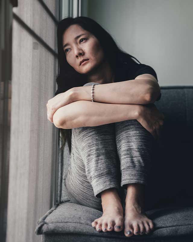 anxious lady