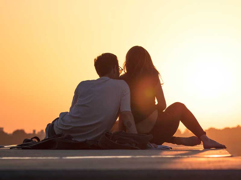 couples in sunset